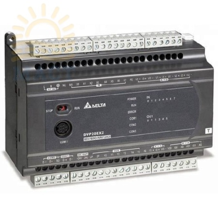 Программируемые логические контроллеры DVP20EX200R ПЛК контроллер: 8DI/6DO (Relay), 4AI/2AO, 100~240 AC Power, 3 COM: 1 RS232 & 2 RS485 - фото