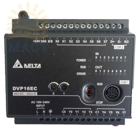 Программируемые логические контроллеры DVP60EC00T3 ПЛК контроллер: 36DI/24DO (Transistor), 100~240 AC Power, 2 COM: RS232 & RS485 - фото